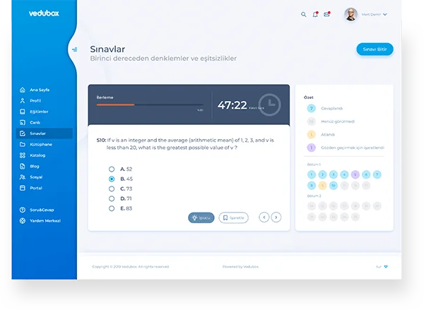 vedubox sınav test